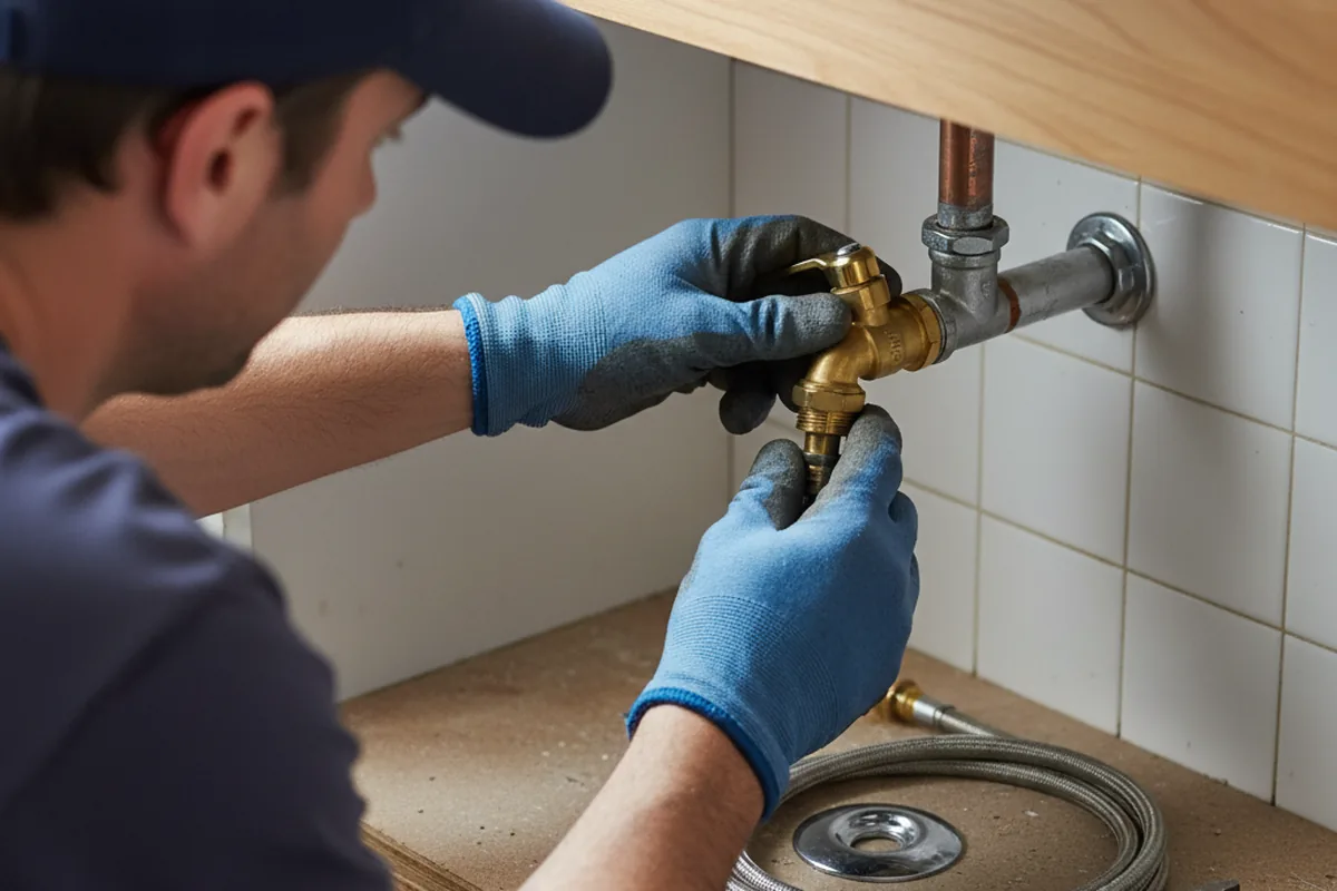 Shutoff valve and fitting work during Burst Pipe Repair in Antioch